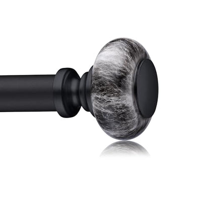 Black Curtain Rods for Windows 28 to 48 Inches,Adjustable Heavy Duty - color: Black, size: 28"-48"