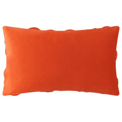 KINGROSE Handmade 3D Floral Throw Pillow Cover, 12x20 Inch, Dark Orange - color: Dark Orange
