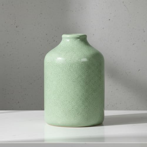 Sunddo Green Ceramic Vase, 7 Inch - color: Green, size: 7 inch