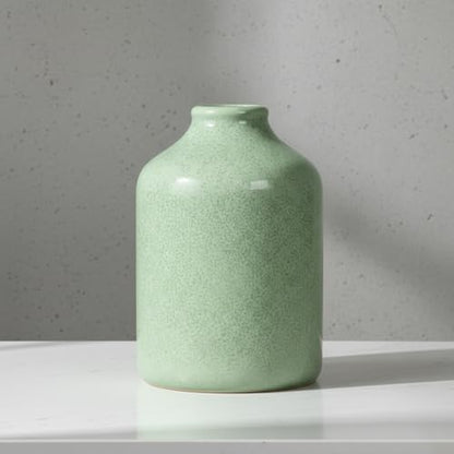 Sunddo Green Ceramic Vase, 7 Inch - color: Green, size: 7 inch