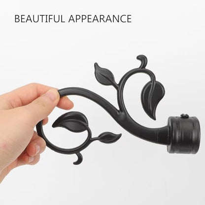 Cabilock 2Pcs Curtain Rod Plug Plastic Finials Decorative Curtain Rod Ends Window Drape Pole Finials for Home Office Window Treatment