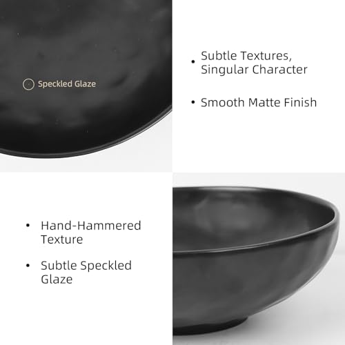 salomayes Wabi-Sabi Decorative Bowl, Matte Black Ceramic - color: Black