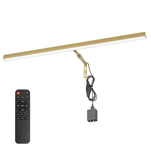 24" LED Picture Light Plug in, 9W Gold Art Light - color: Gold, size: 24 inch