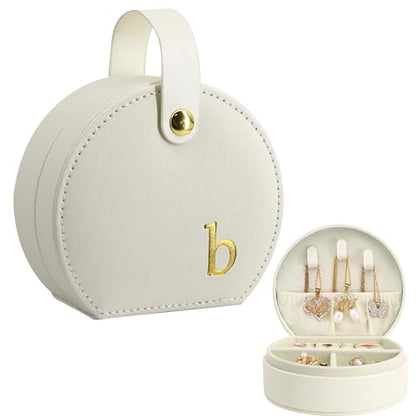 COLLECTIVE HOME Small Travel Jewelry Case for Women, Detachable Handle (b) - color: b