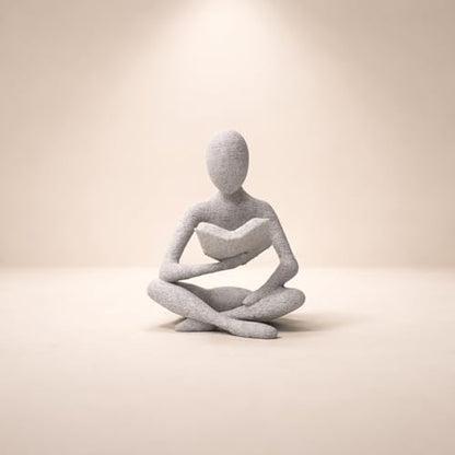 Abstract Reading Sculpture, Modern Minimalist, Desk Decor, Home Office Decorative Figurine, Creative Gifts