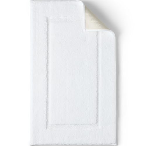 Lands' End Non Skid Bath Rug White 16" x 23" - color: White, size: 16" x 23" (Rectangular)