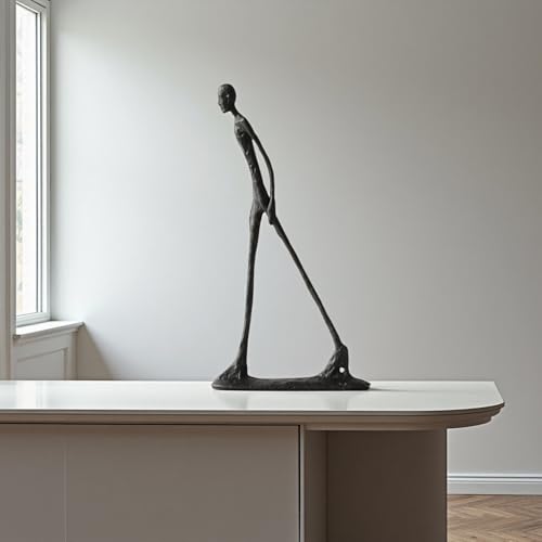Giacometti Walking Man Sculpture – 10.6" Luxury Handcrafted Metal Modern Art Statue – Exclusive Designer Home Decor Accent – Premium Office Decoration & Collector’s Gift Piece - style: Walking man