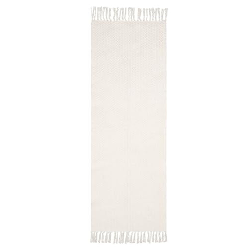 Lahome Boho Kitchen Runner Rug, 2x6 Washable Rugs for Bathroom Laundry Room - color: Beige/White, size: 2' x 6' (Runner)