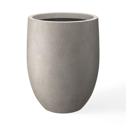 Kante Tall Concrete Planter, 21.7" Modern Floor Pot for Plants - color: Weathered Concrete