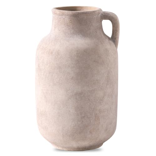 Vanselia Ceramic Flower Vase Home Table Decor Living Room Farmhouse 9.7 in - color: 9.7" Rustic