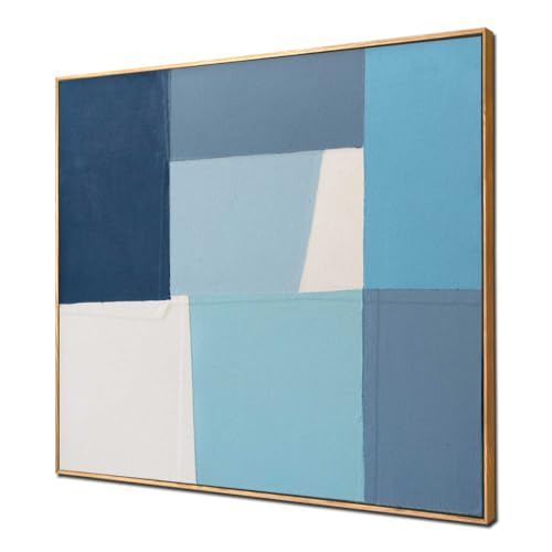 LEVERUP Abstract Photos Art Blue Wall Artwork Minimalist Printings Posters Modern Wall Decor for Living Room Bedroom Office 20×20 Inch Hallway Decorations - color: blue, size: 20"L x 20"W