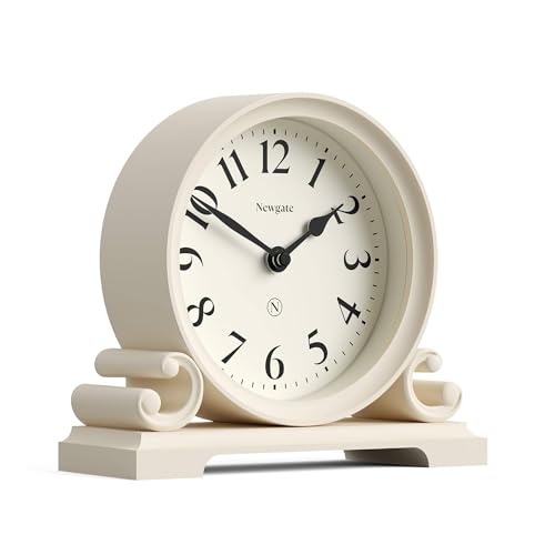 NEWGATE® Divisadero 벽난로 시계 | 더블 스크롤 디자인 | 바닐라 크림 - color: 바닐라 크림
