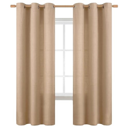 BGment Tan Curtains 72 Inches 2 Panels for Living Room - color: Tan, size: 42"W x 72"L (Pack of 2)