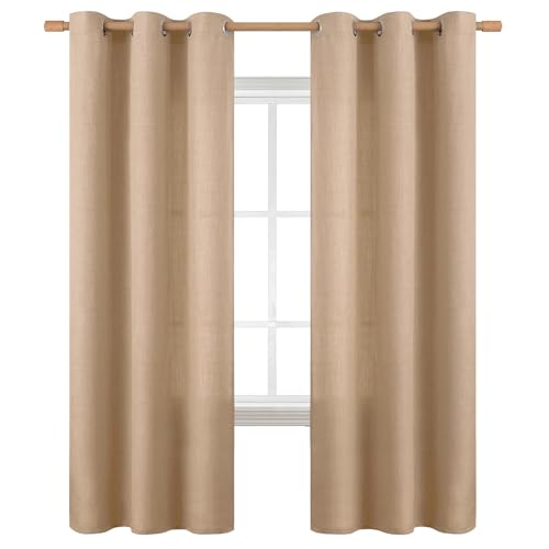 BGment Tan Curtains 72 Inches 2 Panels for Living Room - color: Tan, size: 42"W x 72"L (Pack of 2)