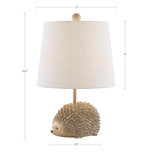 Hedgehog Table Lamp.Resin Woodland Animal Accent Lamp For Bedroom,Nursery - color: Hedgehog-Brown