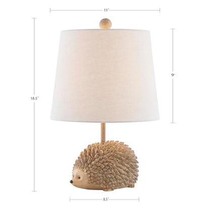 Hedgehog Table Lamp.Resin Woodland Animal Accent Lamp For Bedroom,Nursery - color: Hedgehog-Brown