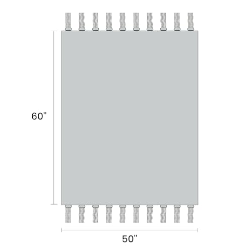 Cotton Muslin Throw Blanket with Tassels, Lightweight Woven Gauze, Pre-Washed Breathable Farmhouse Decor for Bed, Couch, All-Season Use (Yellow, 50" x 60") - color: Yellow, size: 50" x 60"