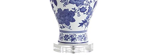 JONATHAN Y Song Table Lamp 21.5" Chinoiserie Floral Ceramic, Blue/White