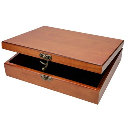 WE Games Old World Wooden Keepsake Box - color: Redwood, size: Large