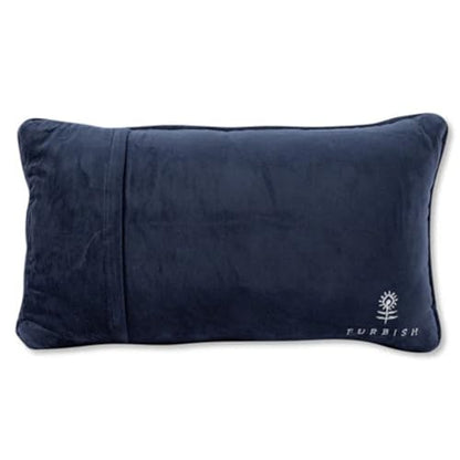 FURBISH Needlepoint Decorative Throw Pillow - with Reservations - 8" x 14" - Small Embroidered Accent Pillow for Bed, Chair, Couch, Sofa - Eclectic Home Decor