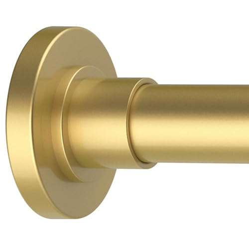 GXOACKJ Gold Shower Curtain Rods - 31-80 Inch Spring Tension Shower Rods for Bathroom, Adjustable, No Drilling, No Rust, Stainless Steel - color: Gold, size: 31-80 inches