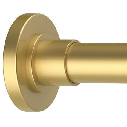 GXOACKJ Gold Shower Curtain Rods - 31-80 Inch Spring Tension Shower Rods for Bathroom, Adjustable, No Drilling, No Rust, Stainless Steel - color: Gold, size: 31-80 inches