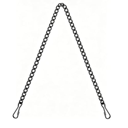 30 Inch Metal Chain for Hangings, Black Chains, with Safety Hooks - color: Black