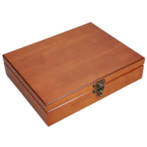 WE Games Old World Wooden Keepsake Box - color: Redwood, size: Large