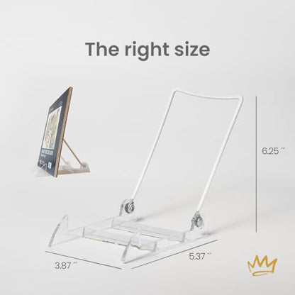 KINGDOM SOLUTIONS - 6.25" White Acrylic Display Stand Made in USA - 2 Pack - color: Acrylic White, size: 6.25" (2-pack)