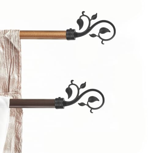 Cabilock 2Pcs Curtain Rod Plug Plastic Finials Decorative Curtain Rod Ends Window Drape Pole Finials for Home Office Window Treatment