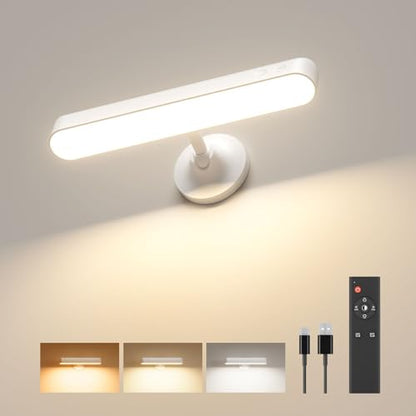 Rechargeable Battery Operated Wall Sconces 7500mAh, Wall Lights for Bedroom - color: White-1P