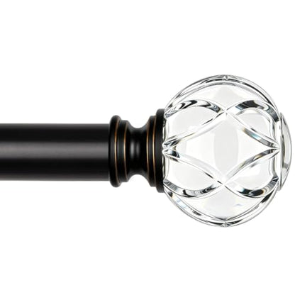 KAMANINA Black Curtain Rods for Windows 32-58 Inch Heavy Duty Drapery Rod - color: Black, size: 32-58"