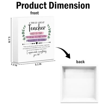 Teacher Gifts Wooden Box Sign Wall Decor Teacher Appreciation Gifts - color: Teacher Gifts