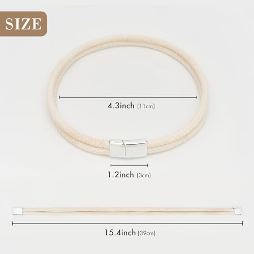 NICEEC 2 Pack Natural Cotton Rope Curtain Tiebacks Elegant Boho Style Magnetic Drape Tie Backs Soft Hand-Woven Rope Curtain Holdbacks for Home & Office Drapery (Double Rope-Cotton) - color: Double Rope-cotton, size: 2 Pack
