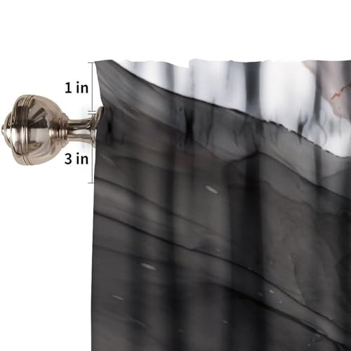 Pink Gold Marble Valance, Abstract Modern Luxury Ombre Art Pink Black Marble Print Blackout Short Window Treatment for Girls Women Bedroom Living Room, 54x18inch - color: Marble-19