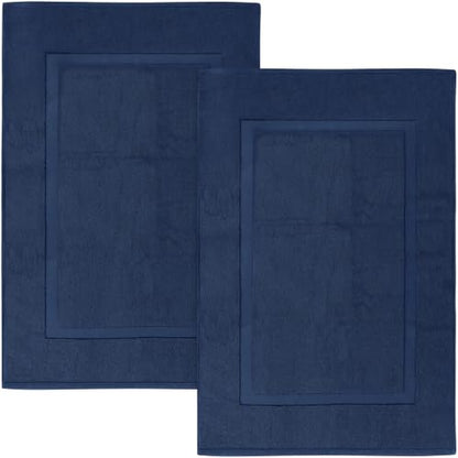 Utopia Towels Cotton Bath Mat, 21x34 in, 2 Pack, Navy Blue - color: Navy, size: 2 Bath Mats