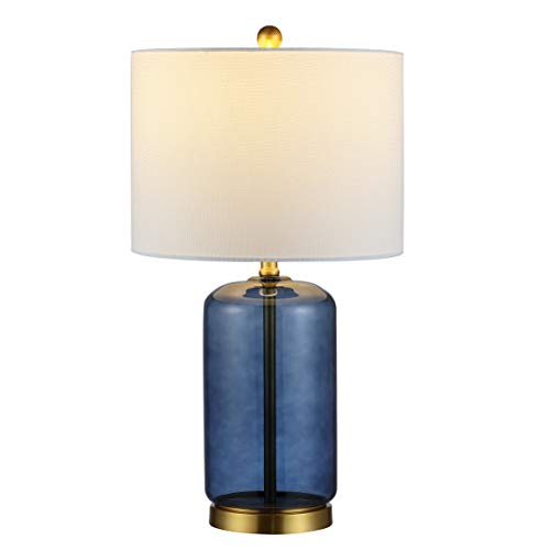 SAFAVIEH Lighting Novah Table Lamp, 26″ Glass Blue TBL4283B - color: Blue