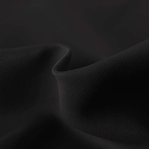 Hiasan Black Valance Curtains for Window 52 x 18 Inches 1 Panel - color: Black, size: 52"W x 18"L (Pack of 1)