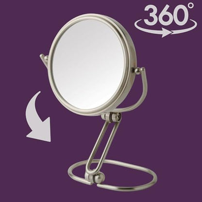 JERDON Compact Magnifying Mirror - Folding 3" Travel Mirror with 15X & 1X Magnification - Model MC315N - size: 1"L x 3"W