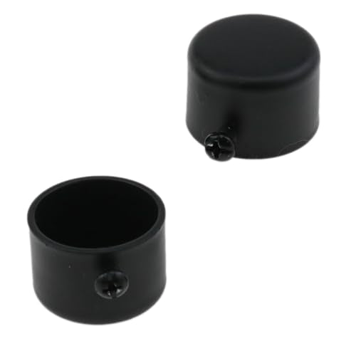 4Pcs Black Metal Curtain Rod End Caps 1.1 Inch