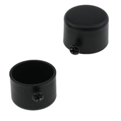 4Pcs Black Metal Curtain Rod End Caps 1.1 Inch