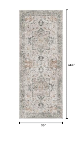 GENIMO 2'6"x14' Washable Runner Rug Non Slip for Hallway, Light Taupe Brown - color: Light Taupe Brown, size: 2'6" x 14' (Runner)