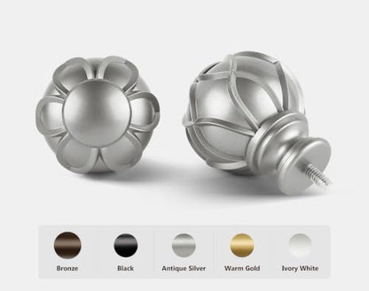 KAMANINA 1 Inch Curtain Rod 140 to 180 Inch, Extra Long Heavy Duty, Silver - color: Antique Silver, size: 140-180"