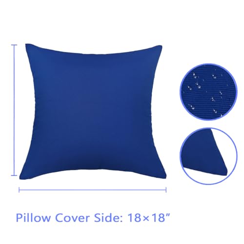 JMGBird Navy Outdoor Pillows Inserts Included Patio Pillows for counh - color: Dark Blue