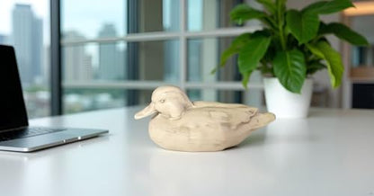 Duck Statue Shelf Decor,Animal Figurine Burlywood - color: Burlywood