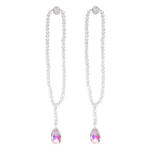 SUQ I OME Luxury Crystal Beaded Magnetic Curtain Tieback, Colorful - color: Ab Colorful