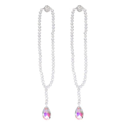 SUQ I OME Luxury Crystal Beaded Magnetic Curtain Tieback, Colorful - color: Ab Colorful