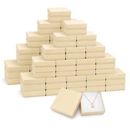 Jewelry Gift Boxes, 80 Pack 3.5x3.5x1 Inch, Brown - color: Brown, size: 3.5x3.5x1 Inch (Pack of 80)