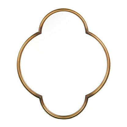 SEI Furniture Holly & Martin Willis Decorative Wall Mirror, Geometric Frame, Metallic Gold