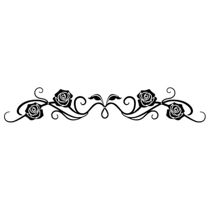 ESTART Metal Rose Scroll Wall Decor, Long Iron Scroll Vine Wall Art - color: Rose Scroll